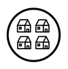 19th Century icon of houses