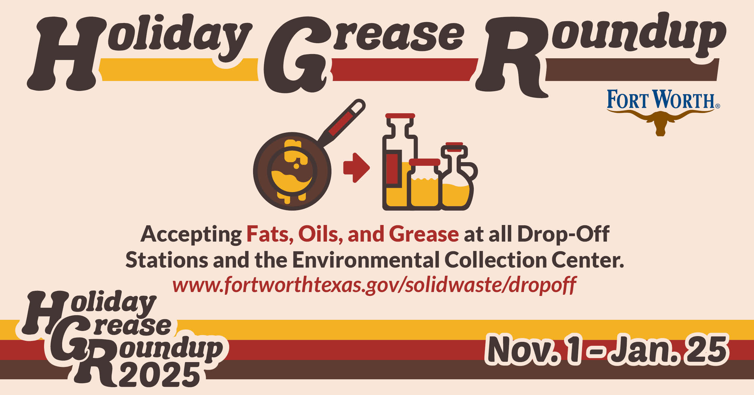 Cease the Grease event flyer for public