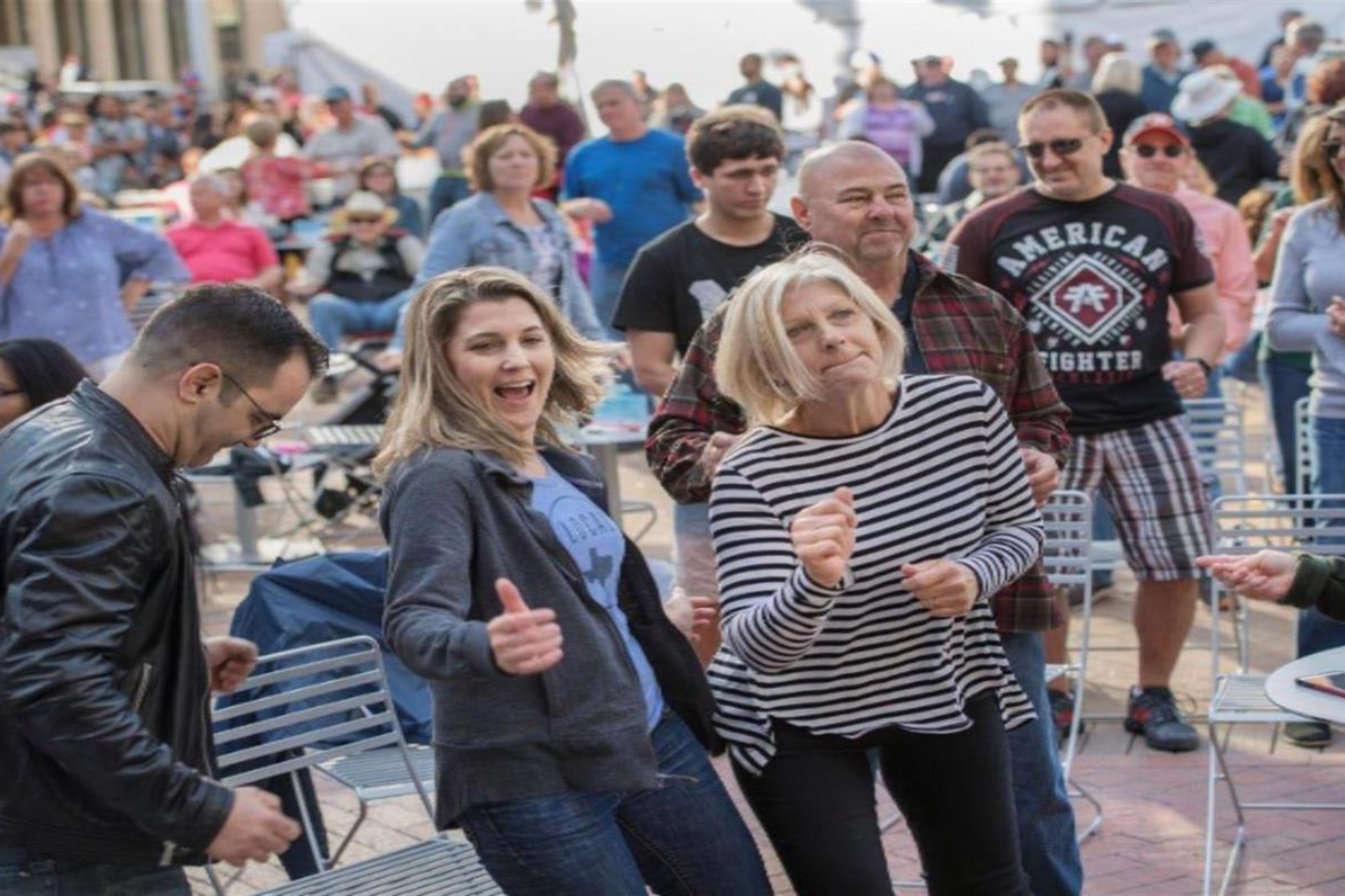 Main St. Arts Festival crowd dances in Sundance Plaza